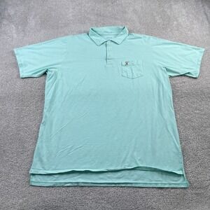 B Draddy Winged Foot Polo Shirt Mens 2XL XXL Green Stripes Golf Vin Pima‎ Cotton